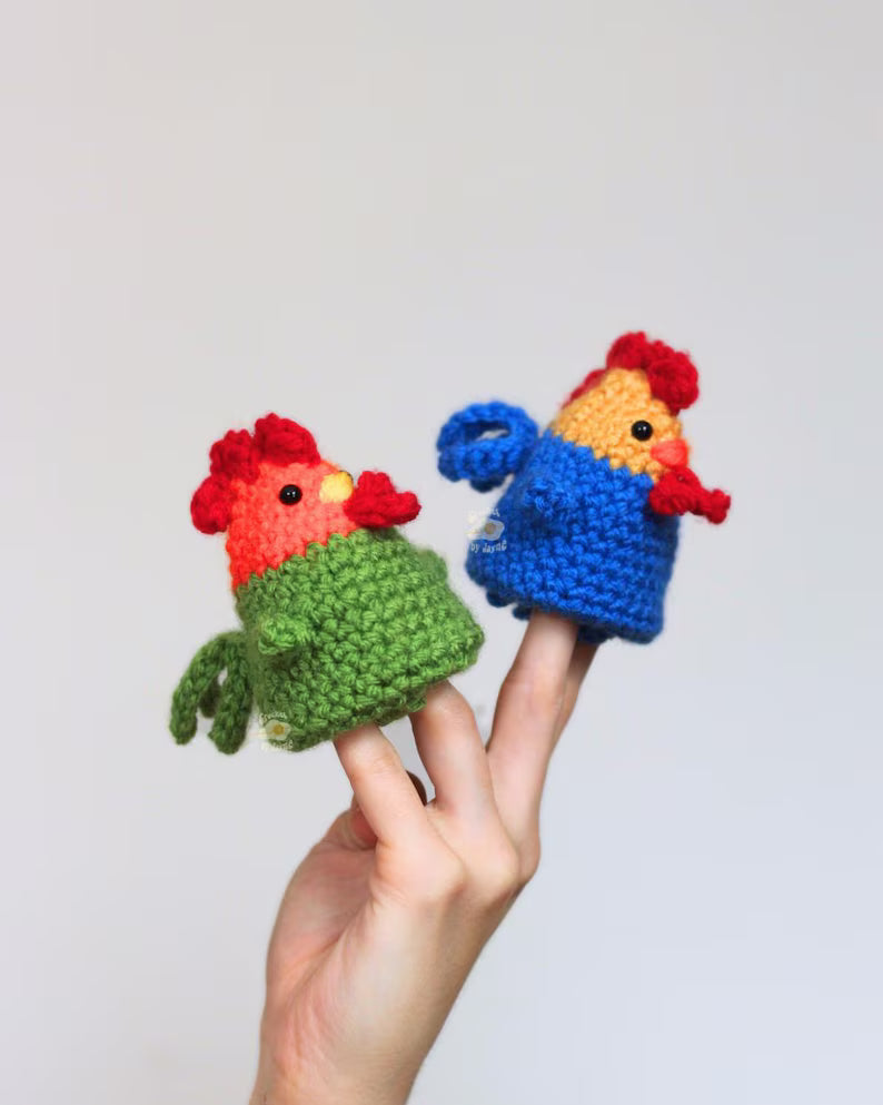 PATTERN BUNDLE Rooster/Hen/Chick version of the Flip, the bird, Crochet Pattern