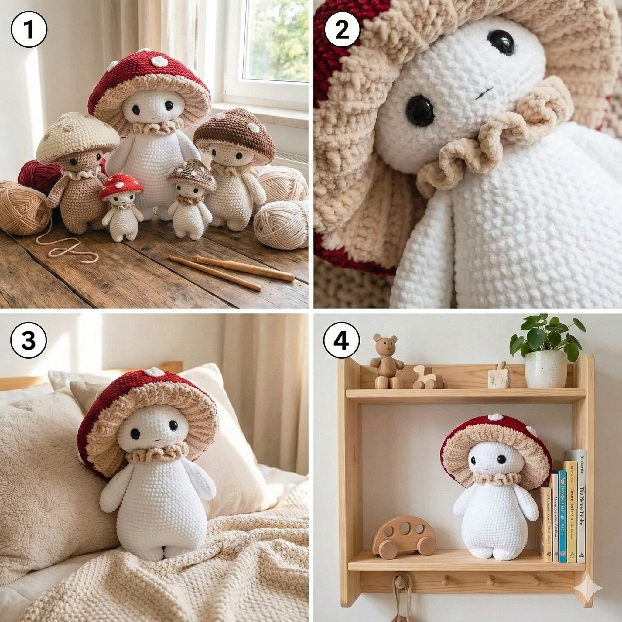 Mushroom guy - critter stitch crochet pattern / amigurumi