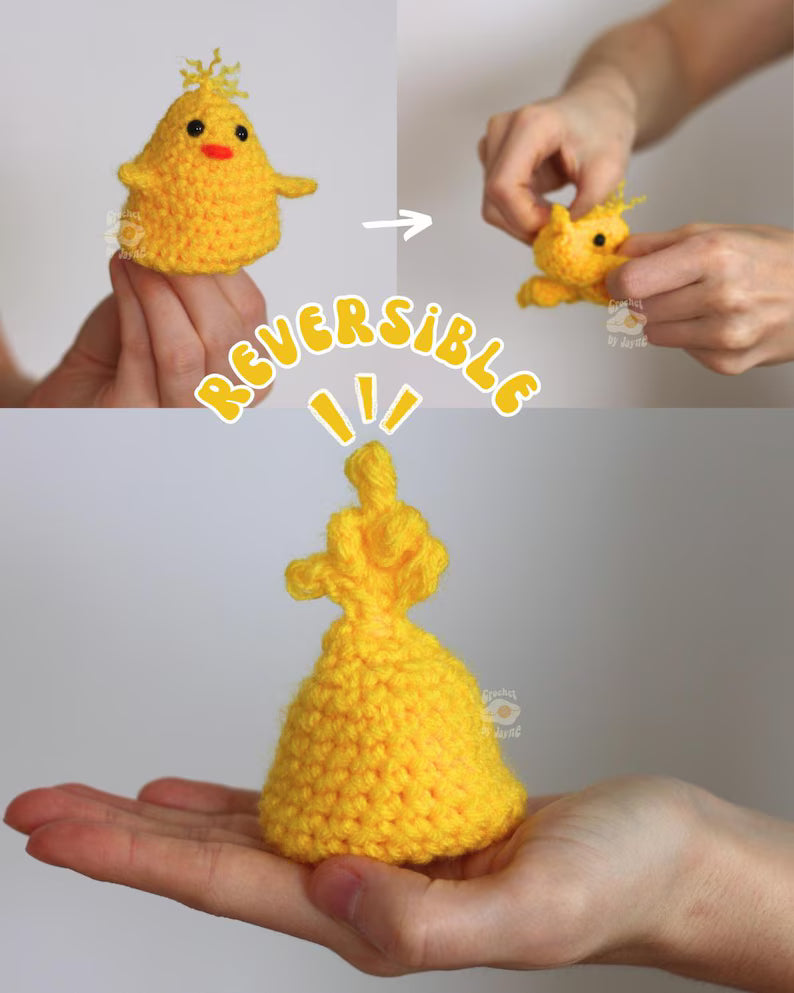 PATTERN BUNDLE Rooster/Hen/Chick version of the Flip, the bird, Crochet Pattern