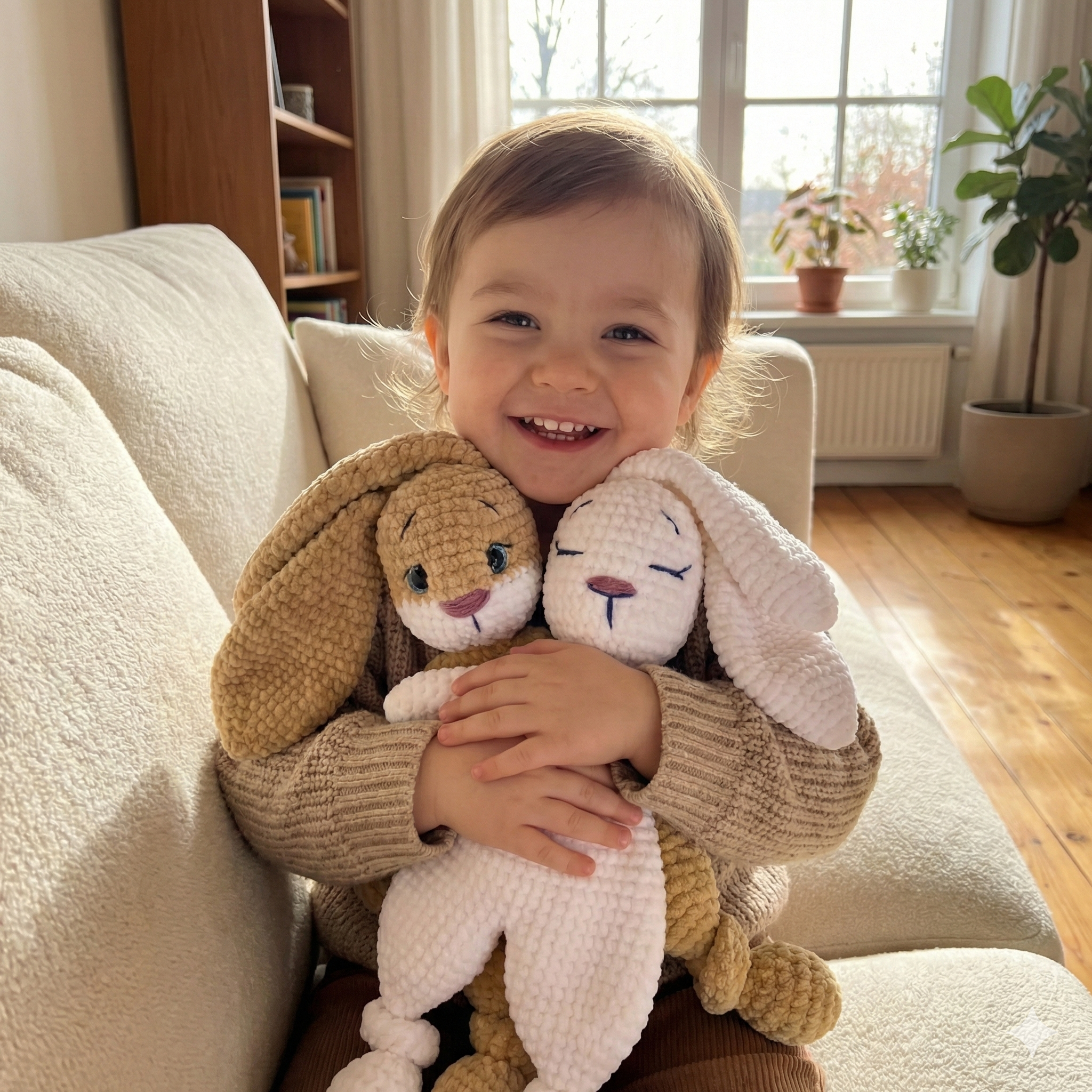 Snuggling Bunny Amigurumi Bundle – Easy Crochet Pattern (PDF)