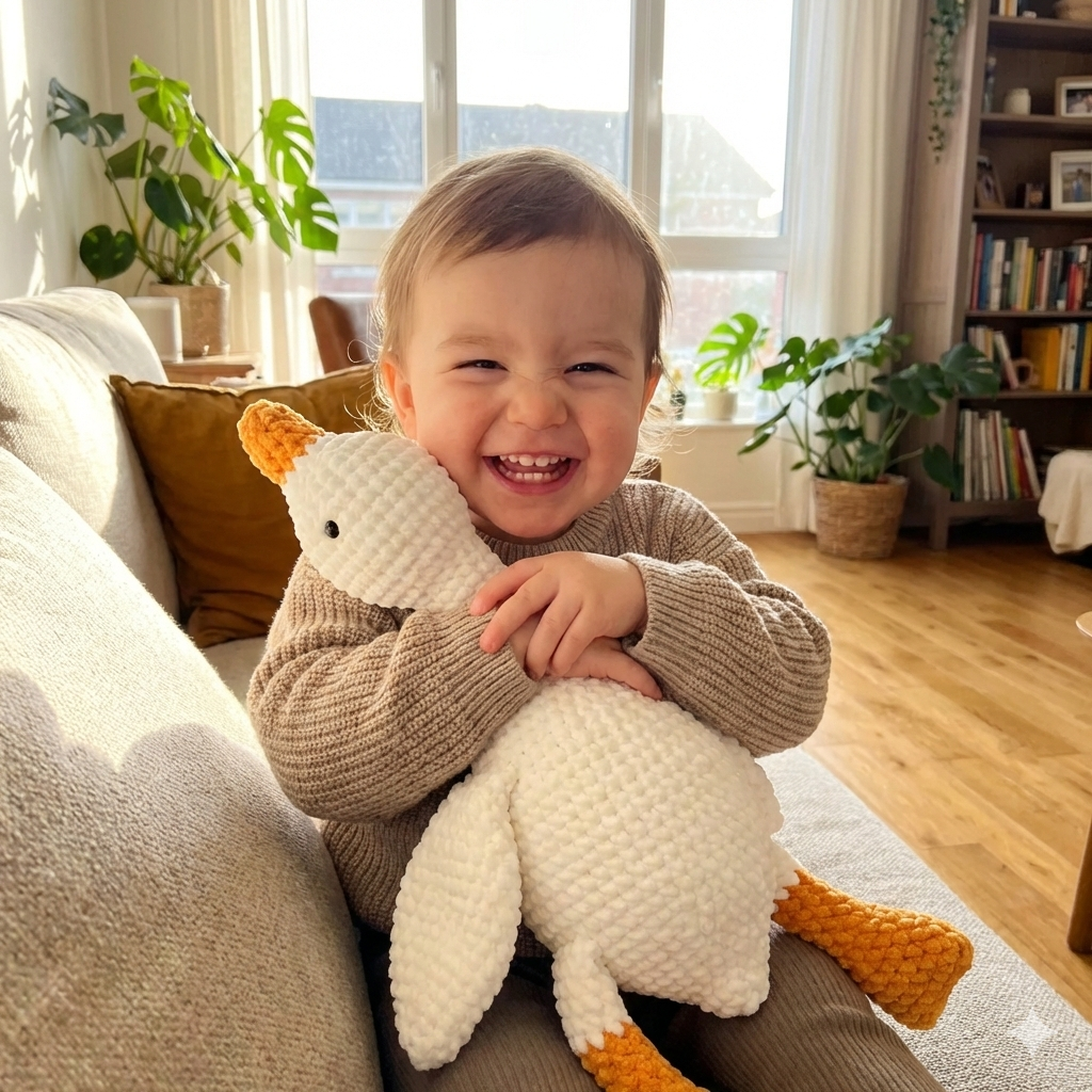 No-Sew Little Goose Amigurumi Crochet Pattern – Easy PDF